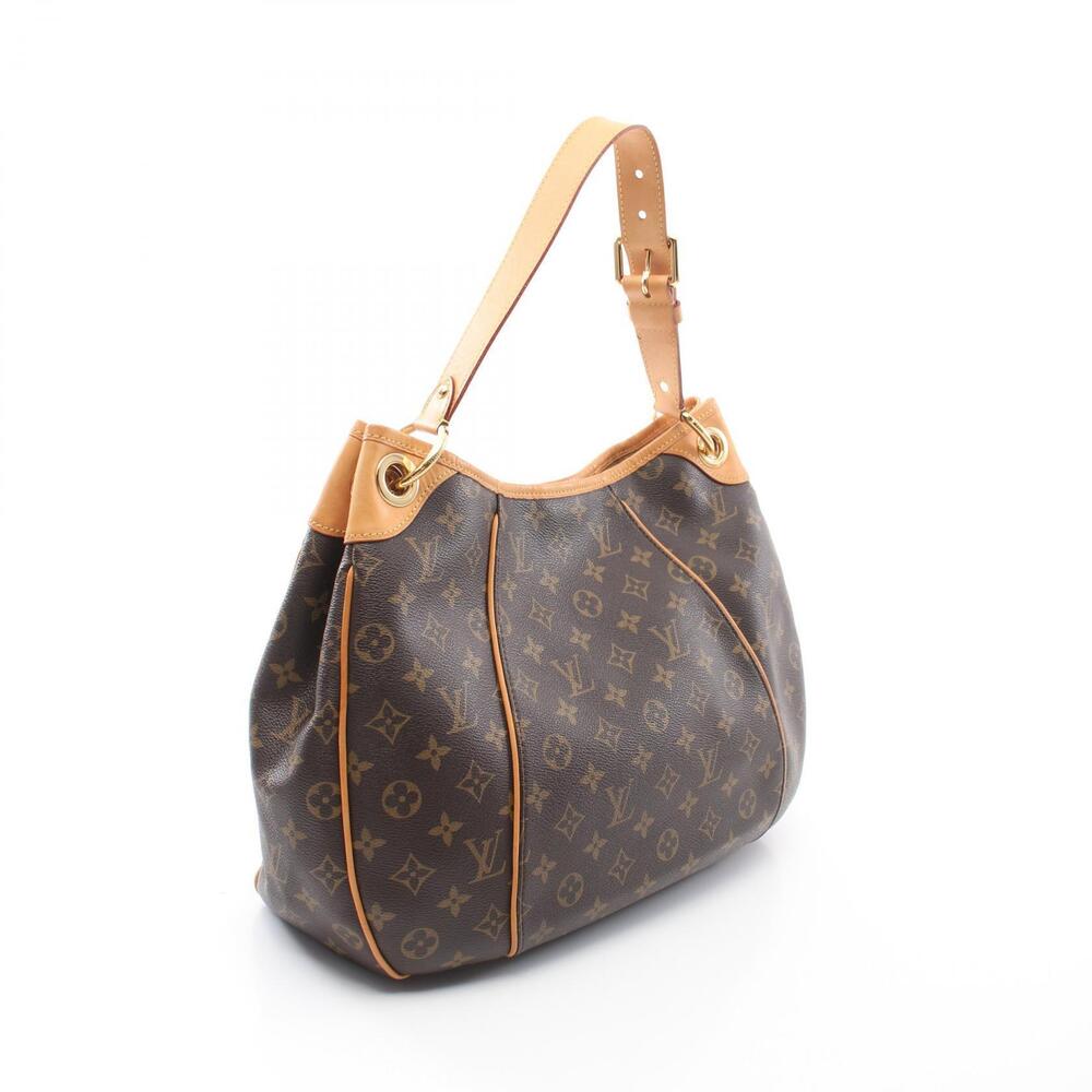 Louis Vuitton Leather Monogram Canvas Brown Shoulder Galliera Bag